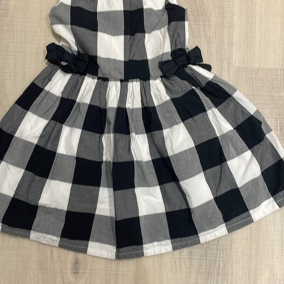 5T Carter’s black and white plaid bow dress - Picture 3 of 5